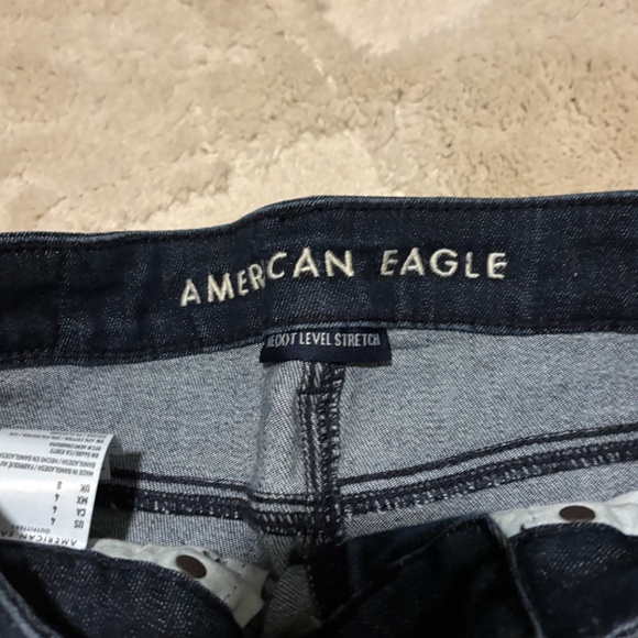 High Waisted Dark Denim Shorts - Picture 2 of 3